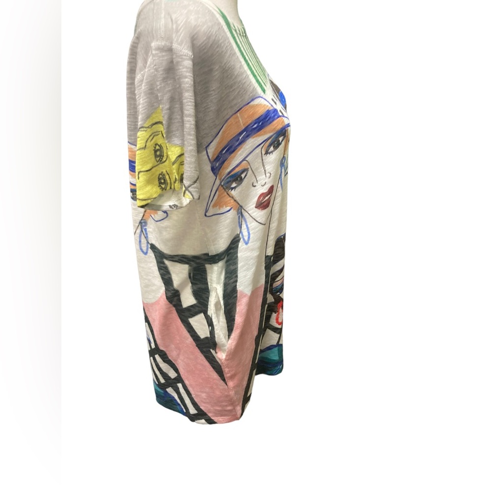 012 Colorful INOAH Artist Graphic Women's Tunic Top with Pockets! - Picture 2 of 7
